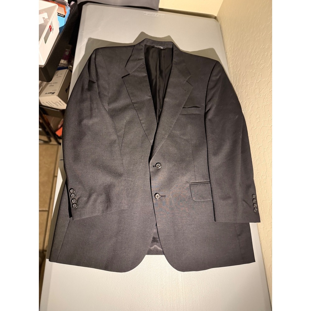 Vintage Burberrys Prorsum Mens Black 100% Pure Wool 2 Button Blazer Jacket